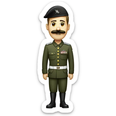 Militar Guy with moustach  sticker