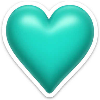 Turquoise heart sticker