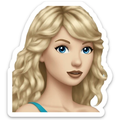 Taylor Swift blue eyes blond long hair  sticker
