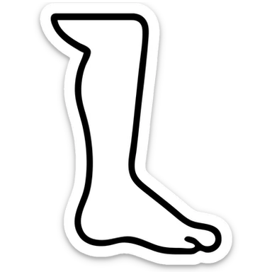 Outline icon of human leg and foot sticker