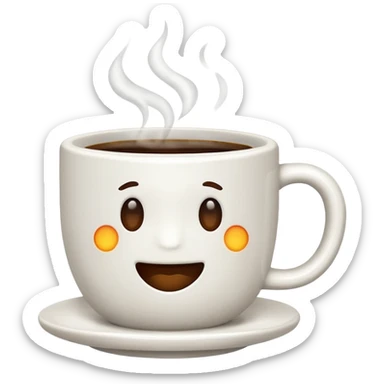 Coffee cup no face sticker