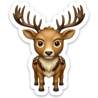 crea una mascota de equipo que sea un venado de cuerpo completo y lleve un chaleco con el nombre de telamon que en el chaleco diga telamon sticker