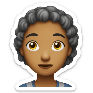 girl thinking of boy thought bubble  sticker