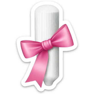  tampon with a pink bow sticker