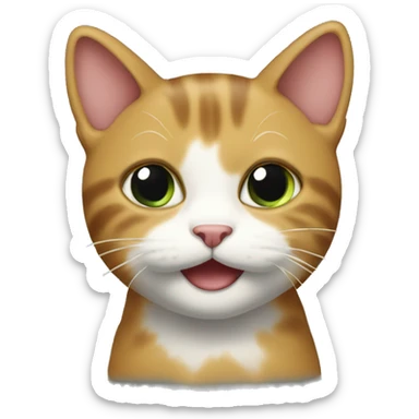 joycat emoji, rotated 90 degrees sticker