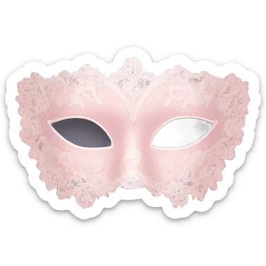 Light pink lace mask sticker