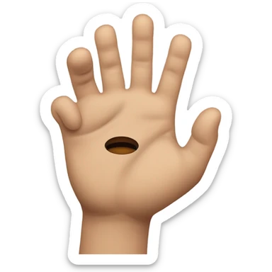 Cara con una mano que dice no sticker