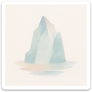 ice, watercolor art style sticker