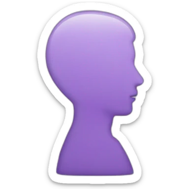 Light purple human silhouette sticker