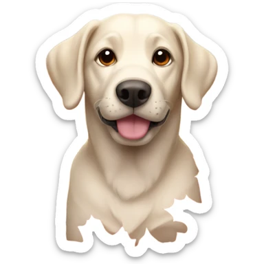 dog among autumn leaves sticker