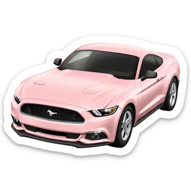 Light pink mustang sports car sticker