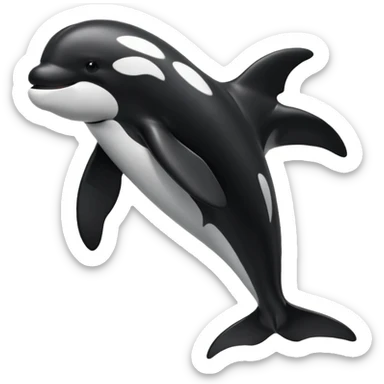 Orca without the eyes sticker