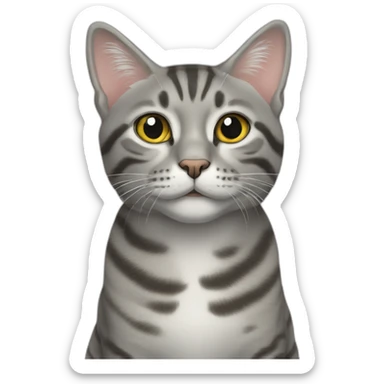 two gray tabby cats sticker