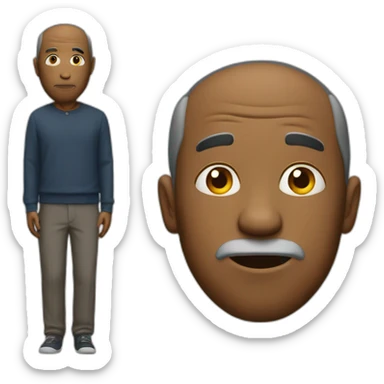 A confusing man sticker