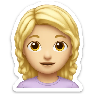 Child blonde hair full body  sticker