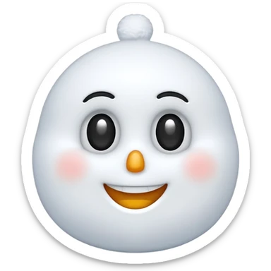 boneco de neve segurando a letra N sticker