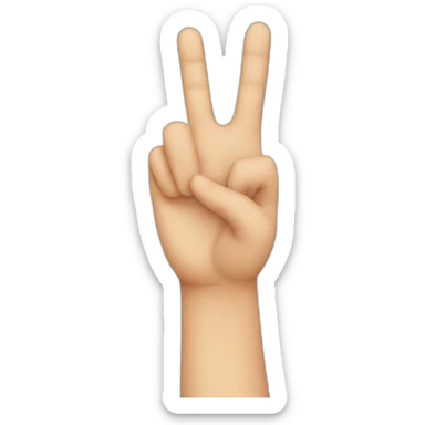 a hand sign to front of screen sticker