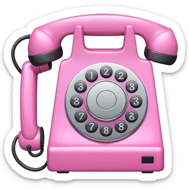 pink callphone setting gear sticker