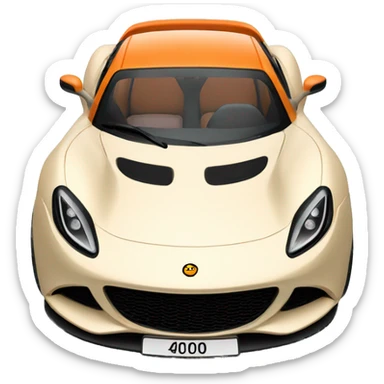 Lotus car orange sticker