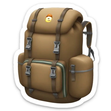 Hiking backpack sticker