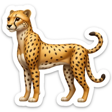 High resolution of a full body cheetah sticker