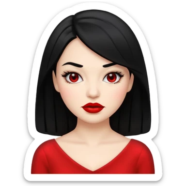 “Emoji girl, femme fatale sticker