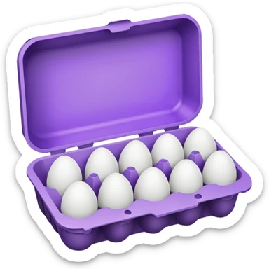purple big egg carton sticker