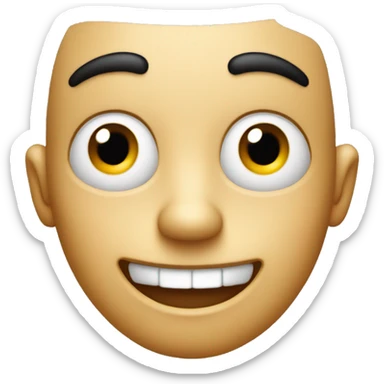 A face with wide eyes, raised eyebrows, and a big open smile expressing excitement or enthusiasm. sticker