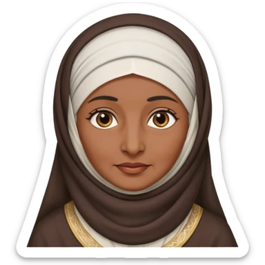 an old emirati women wearing traditional cloths sticker