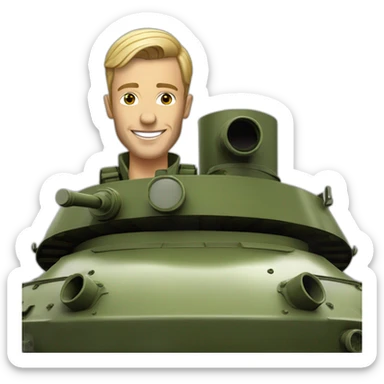Thierry Henri smilling in a tank sticker