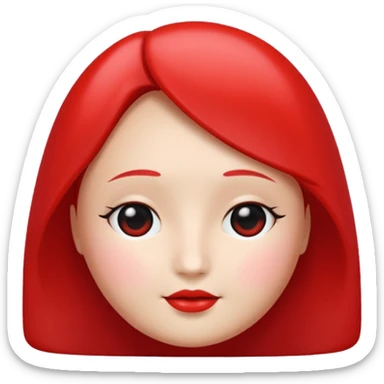 Fresita rosita sin cara pero cute y linda sticker