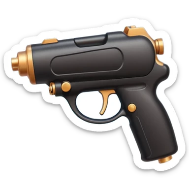 Black Spray Tan Gun sticker