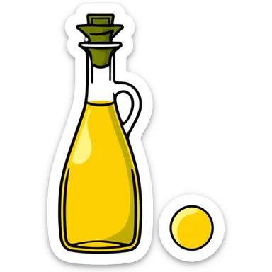 Olive oil bottle, Mediterranean anti-inflammatory ingredient sticker