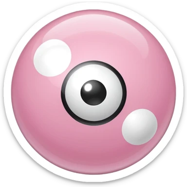 Baby pink and white 8 ball sticker