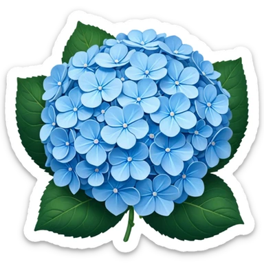 Blue hydrangeas sticker