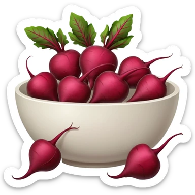 white bowl filled with whole red beets, no slices sticker
