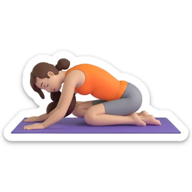 person in downward dog yoga pose sticker