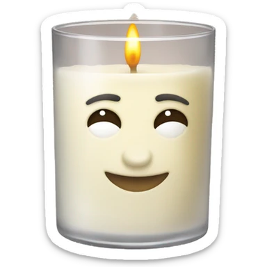 vanilla scented candle sticker
