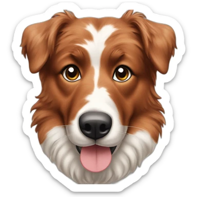 Berger australien rouge merle avec petites taches sticker