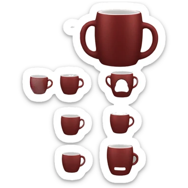 Dark red mug sticker