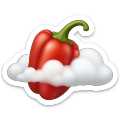 red pepper cloud sticker