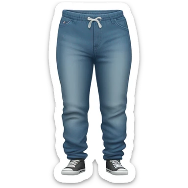 sweatpants over a pair of jeans sticker