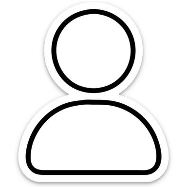 outlined icon of a client or customer, no fill sticker