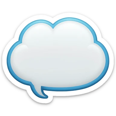 comic thought bubble, rounded, no text sticker