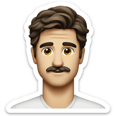 jacob elordi with mustache sticker