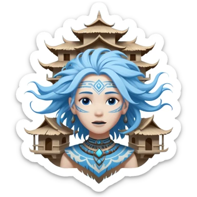air elemental flying tribe house sticker