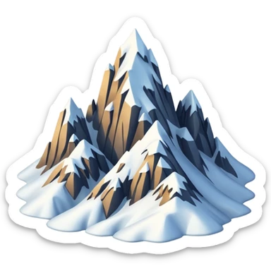 ski mountains sticker