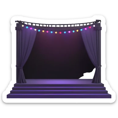 concert stage with lights sticker