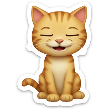 gatito riendo sticker