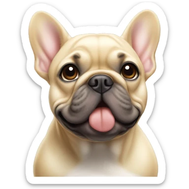 blonde french bulldog sticker
